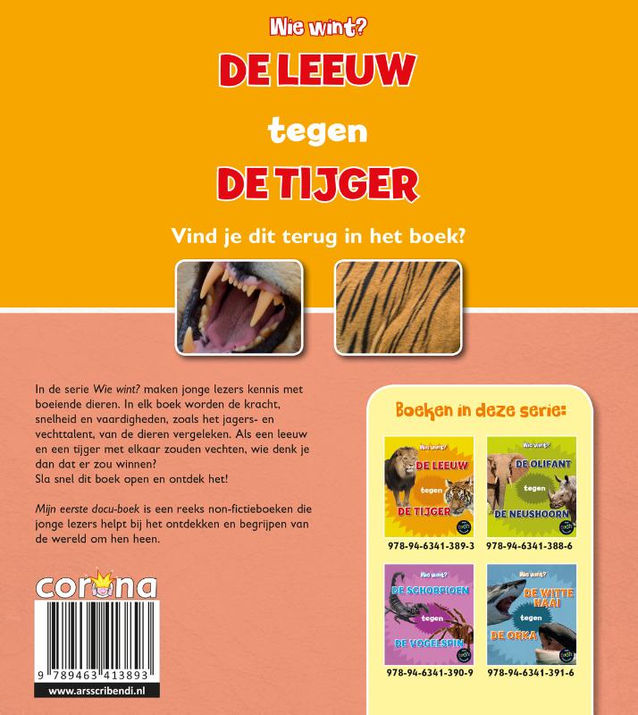 Achterkant van De leeuw tegen de tijger