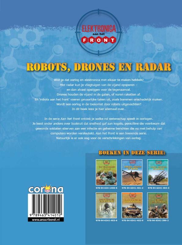 Achterkant van Robots, drones en radar