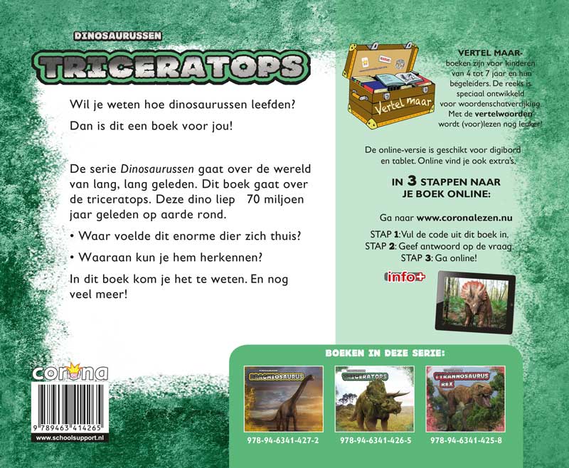Achterkant van Triceratops