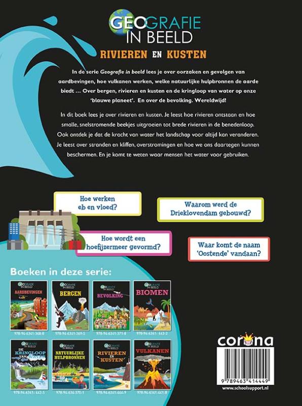 Achterkant van Rivieren en kusten