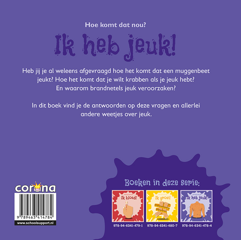 Achterkant van Ik heb jeuk!