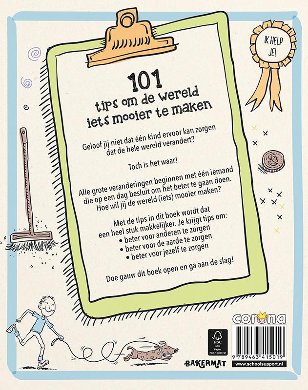 Achterkant van 101 Tips om de Wereld (iets) mooier te maken