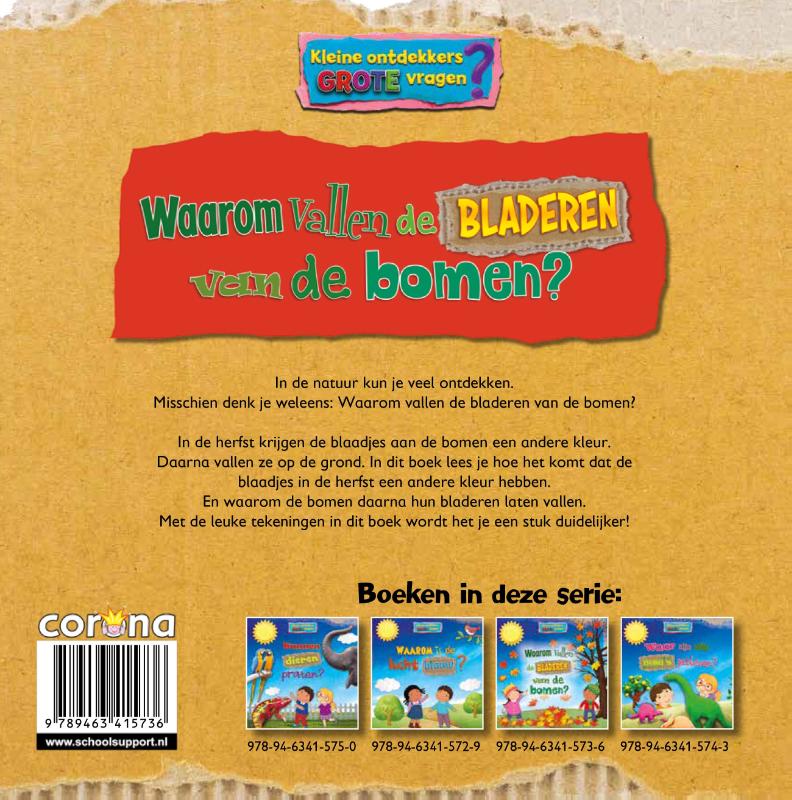 Achterkant van Waarom vallen de bladeren van de bomen?