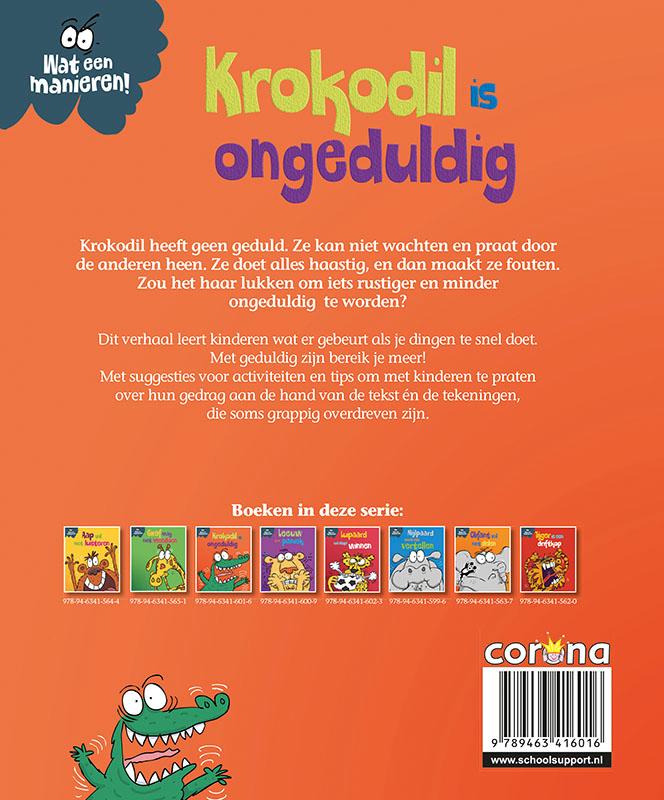 Achterkant van Krokodil is ongeduldig