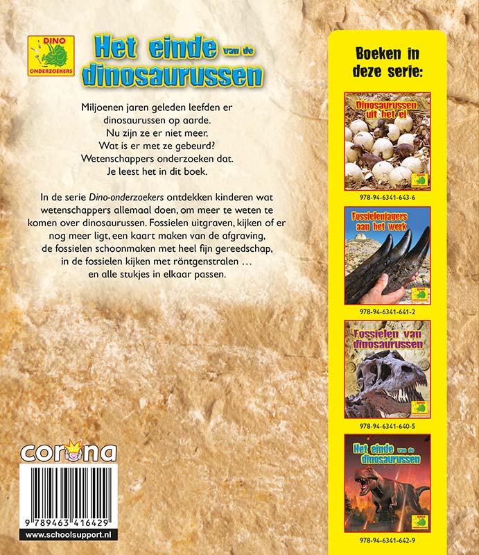 Achterkant van Het einde van de dinosaurussen