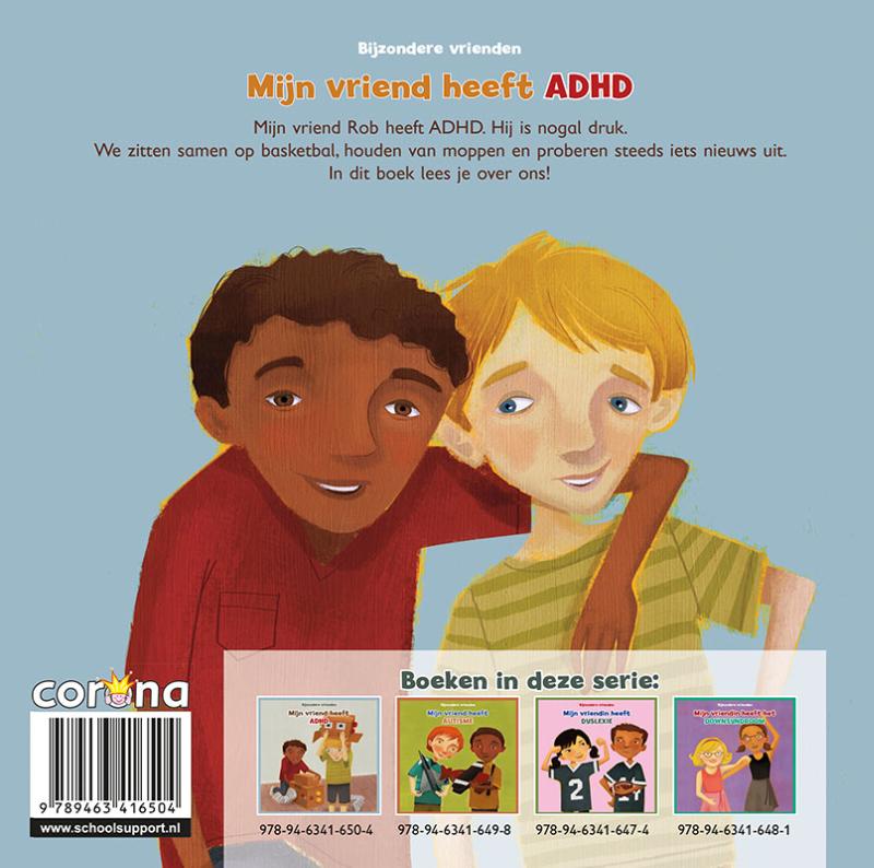 Achterkant van Mijn vriend heeft ADHD