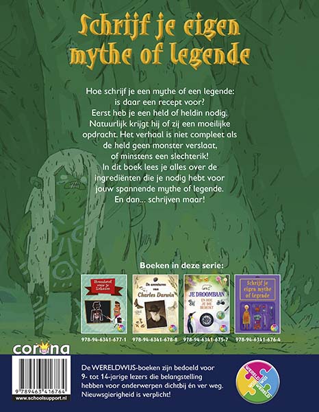 Achterkant van Schrijf je eigen mythe of legende