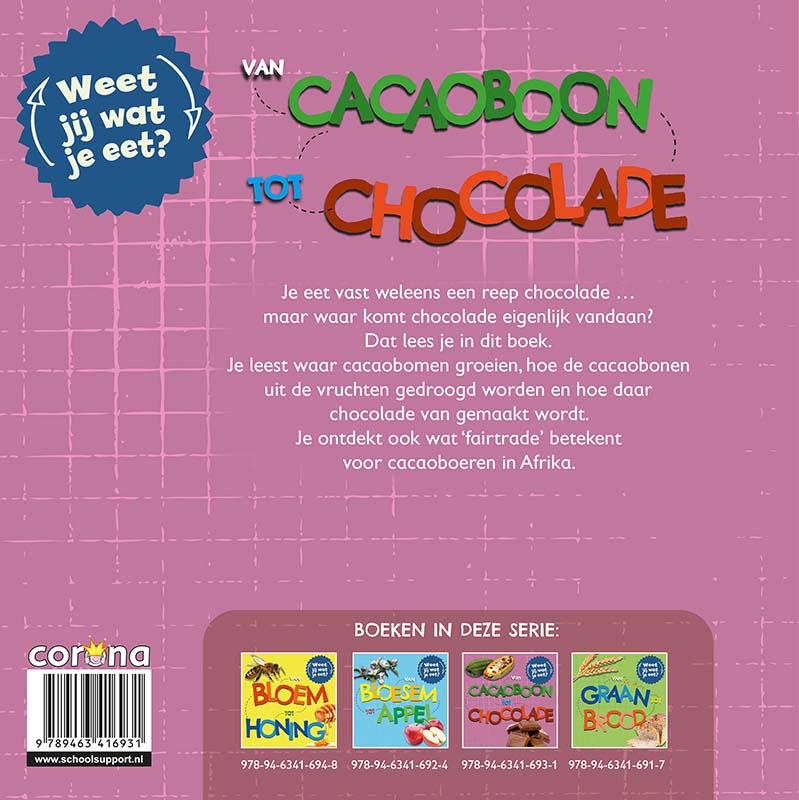 Achterkant van Van cacaoboon tot chocolade