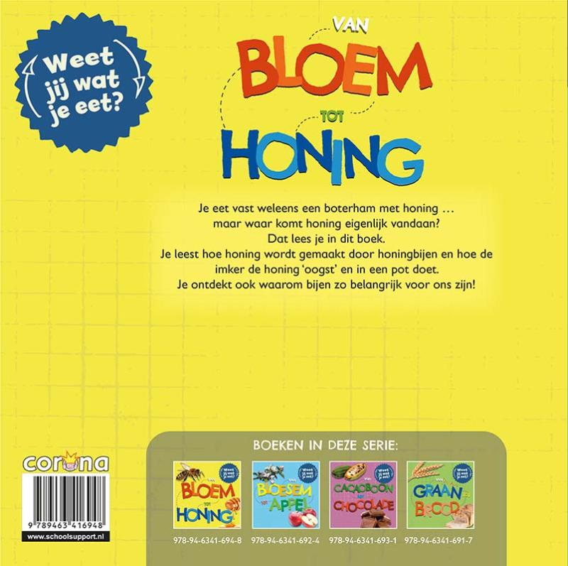 Achterkant van Van bloem tot honing