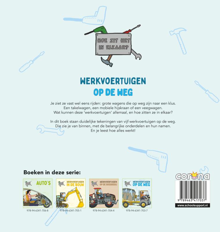 Achterkant van Werkvoertuigen op de weg