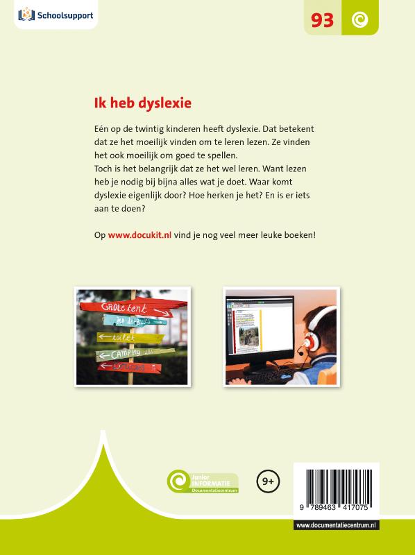 Achterkant van Ik heb dyslexie
