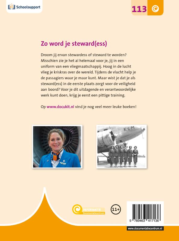 Achterkant van Zo word je steward(ess)