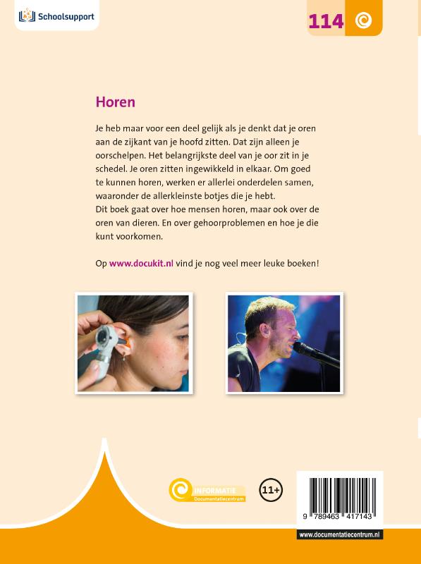Achterkant van Horen