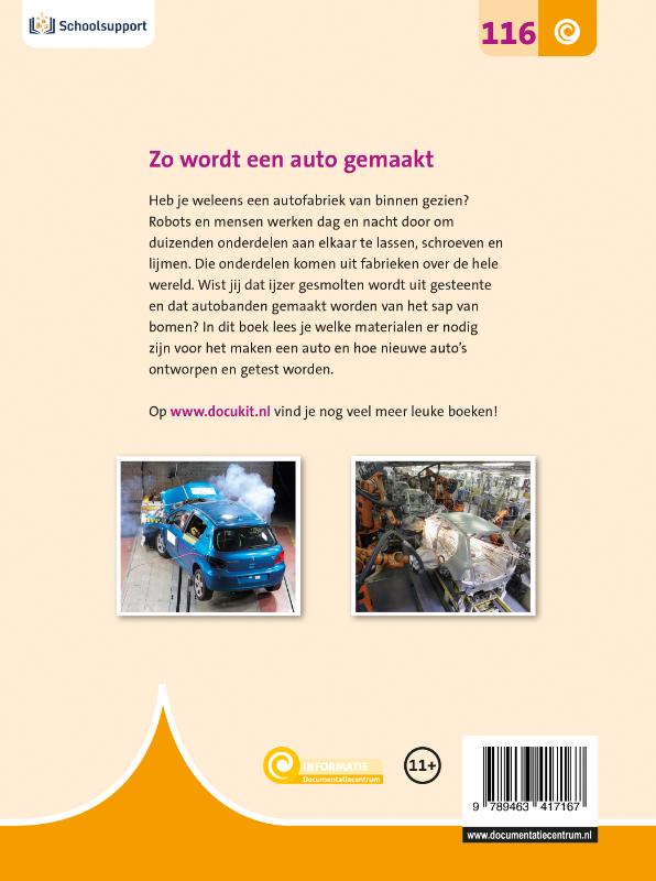 Achterkant van Zo wordt een auto gemaakt
