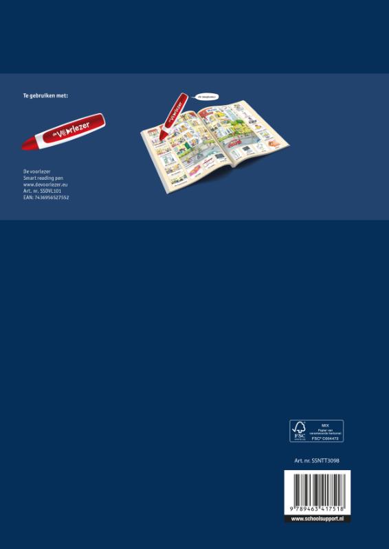 Achterkant van Leer-luisterboek Kleuters