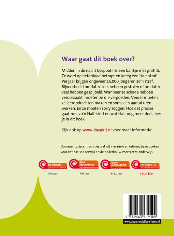 Achterkant van Halt