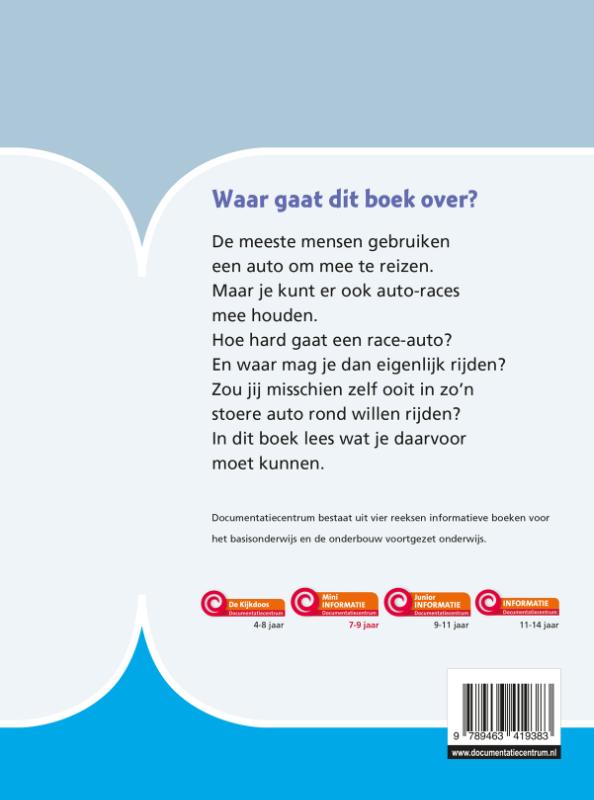 Achterkant van Auto-racen