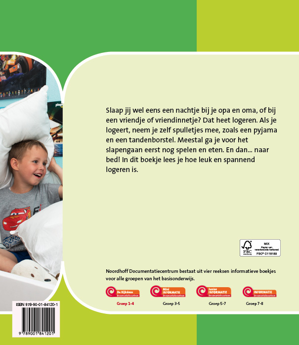 Achterkant van Uit logeren