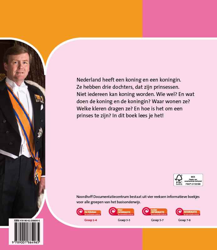 Achterkant van koning en koningin