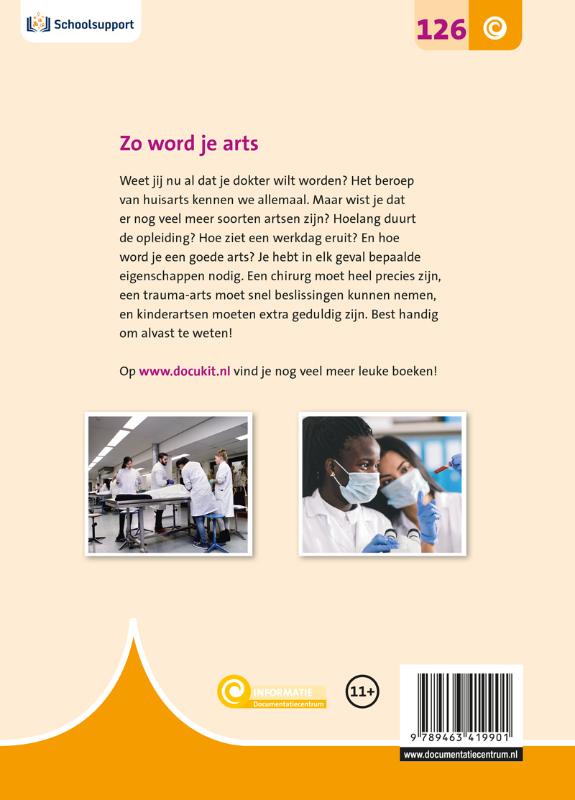 Achterkant van Zo word je arts