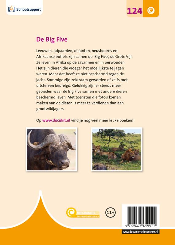 Achterkant van De Big Five