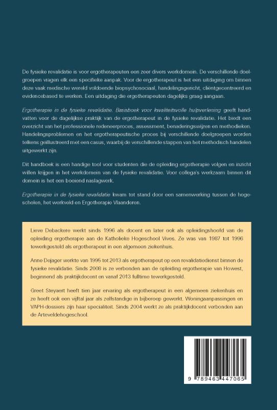 Achterkant van Ergotherapie in de fysieke revalidatie