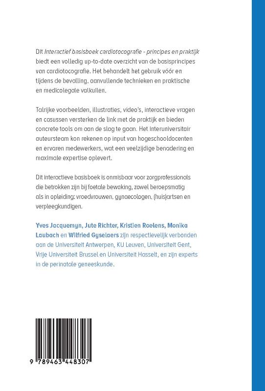 Achterkant van Interactief basisboek cardiotocografie