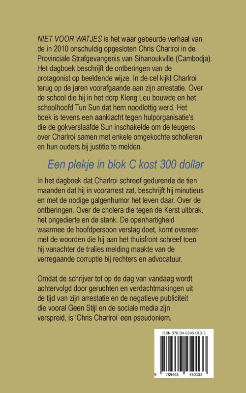 Achterkant van Niet voor Watjes
