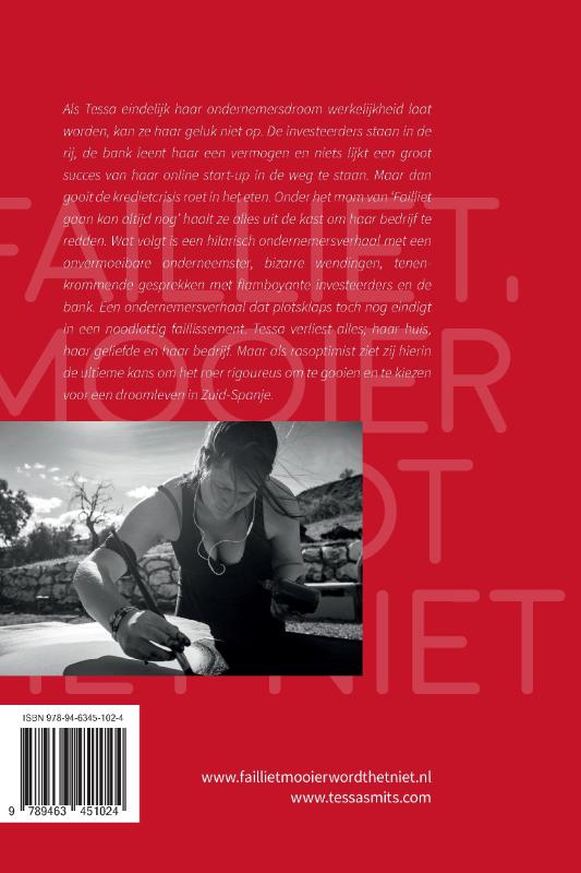 Achterkant van Failliet, mooier wordt het niet