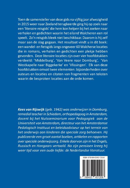 Achterkant van Langs literaire locaties op Walcheren