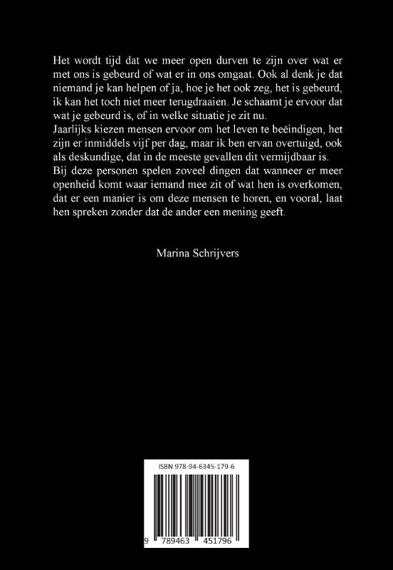 Achterkant van Onzichtbare wonden doen het meest pijn