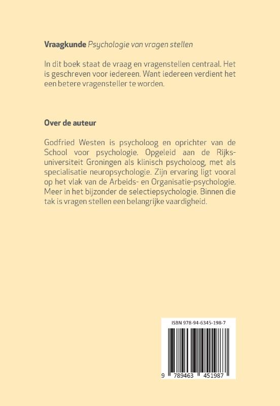 Achterkant van Vraagkunde