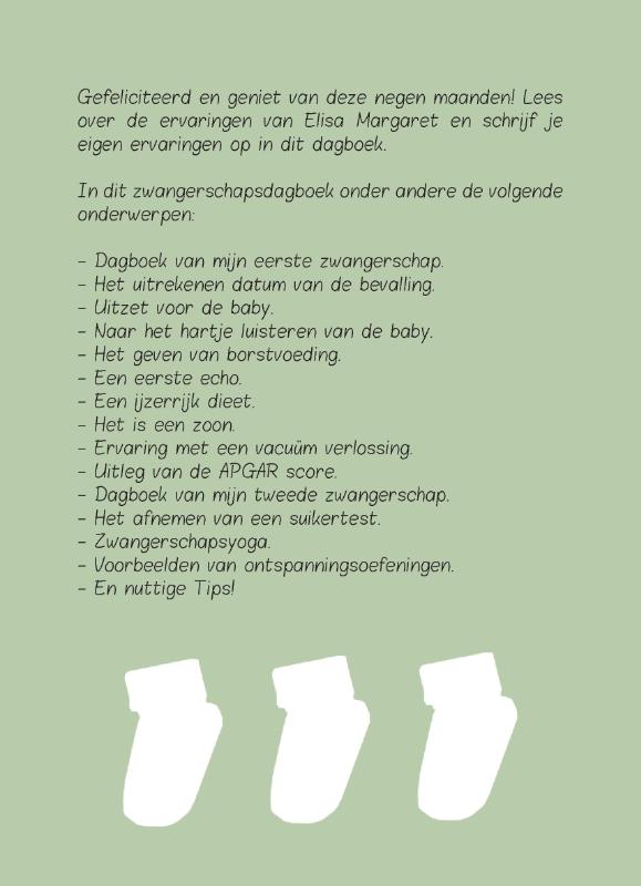 Achterkant van Zwangerschapsdagboek