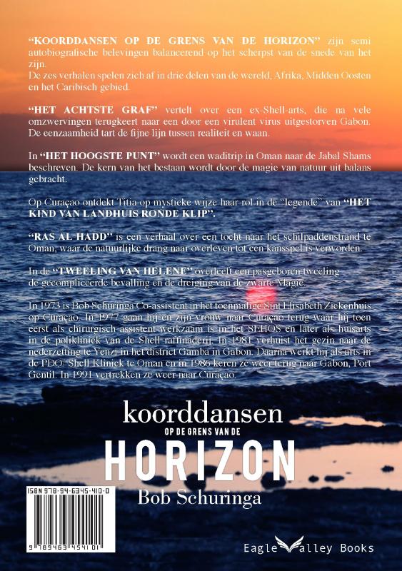 Achterkant van Koorddansen op de grens van de horizon