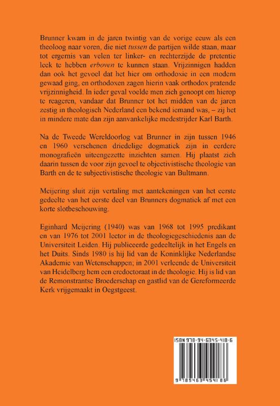Achterkant van Emil Brunner