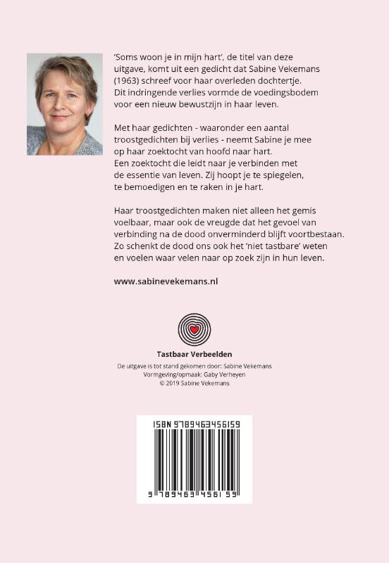 Achterkant van Soms woon je in mijn hart