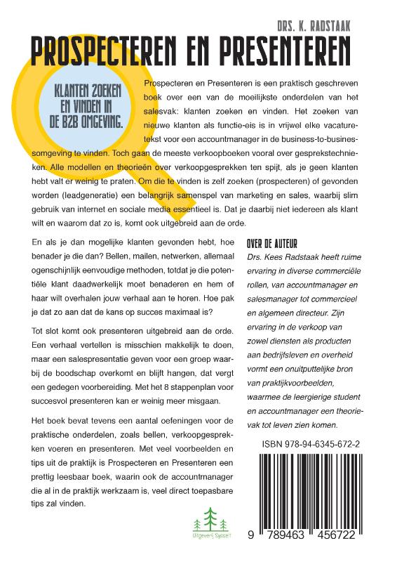 Achterkant van Prospecteren en Presenteren
