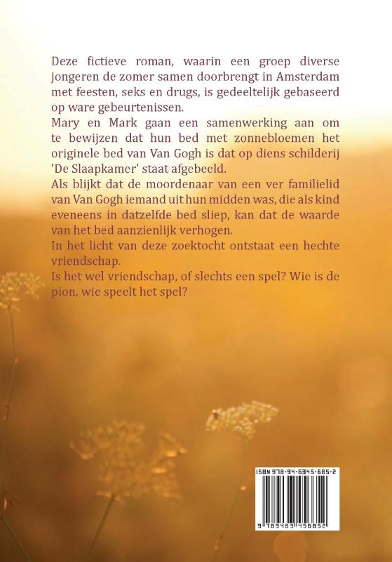 Achterkant van In het licht van de zonnebloem