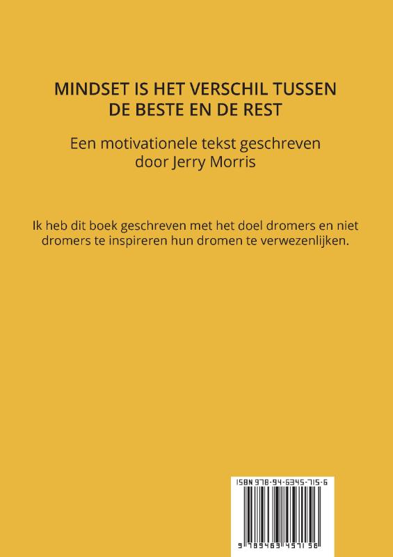 Achterkant van Mindset is het verschil tussen de beste en de rest