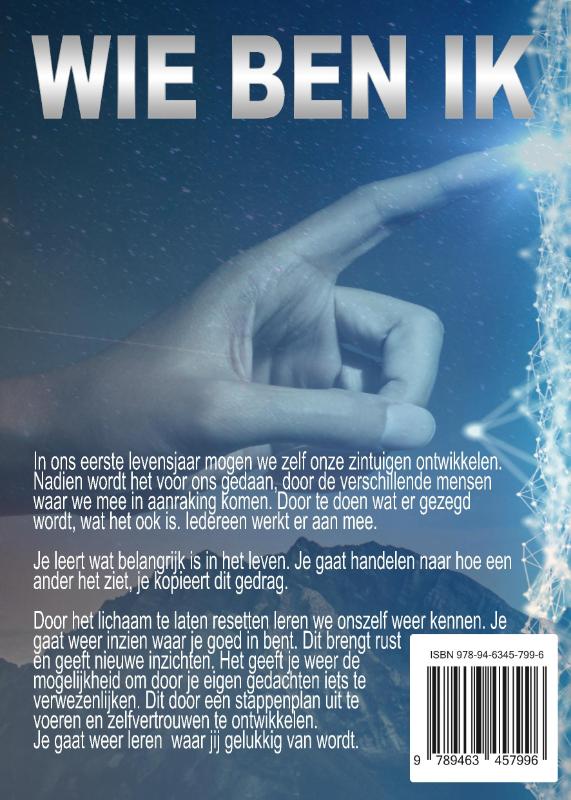 Achterkant van Wie ben ik, wie ik ben