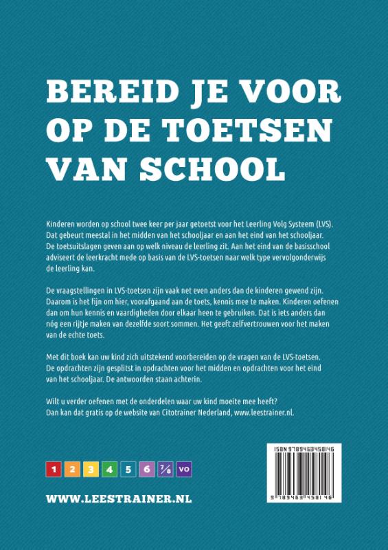 Achterkant van Opgaven voor M5 en E5 groep 5