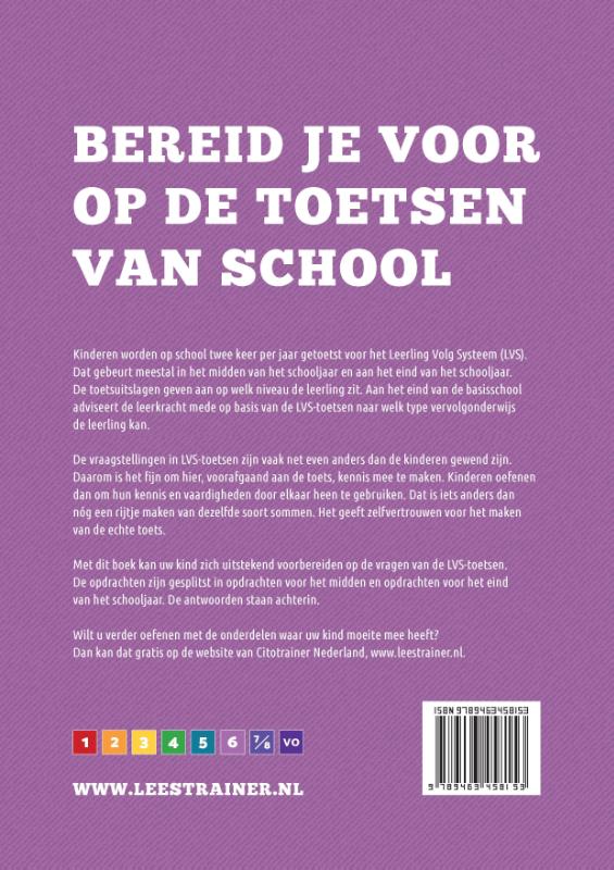 Achterkant van Oefenboek voor de Citotoetsen in groep 6 - Versie 3.0