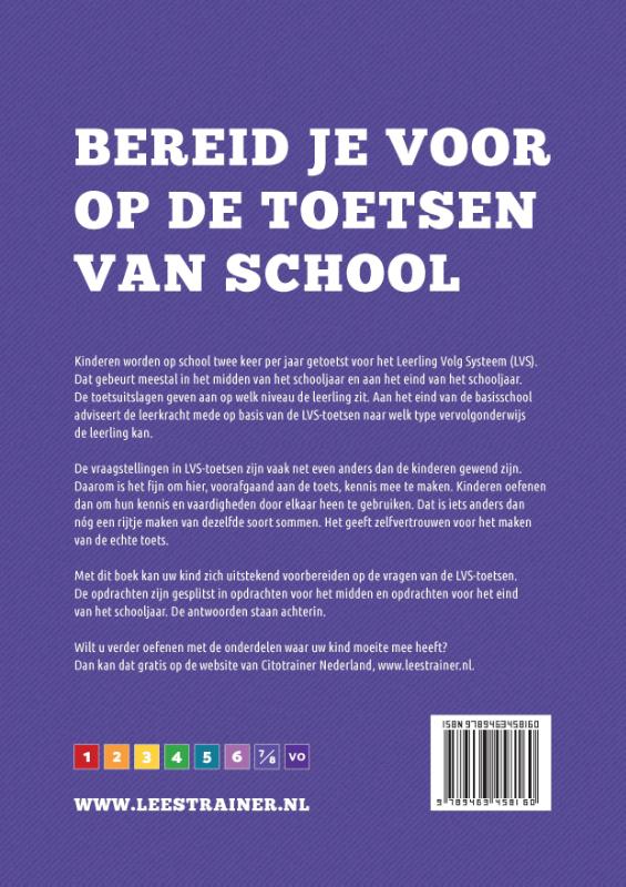 Achterkant van Oefenboek voor de Citotoetsen in groep 7 - Versie 3.0