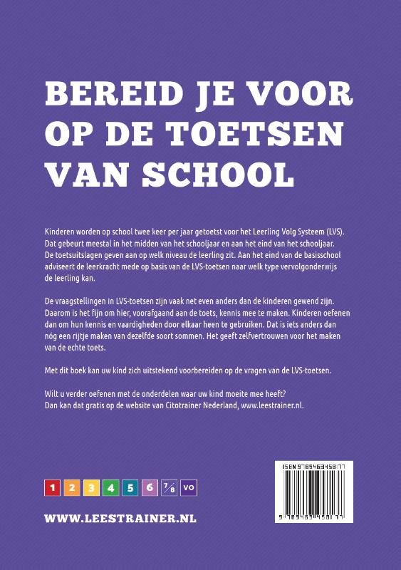 Achterkant van Oefenboek voor de Citotoetsen in groep 8 - Versie 3.0