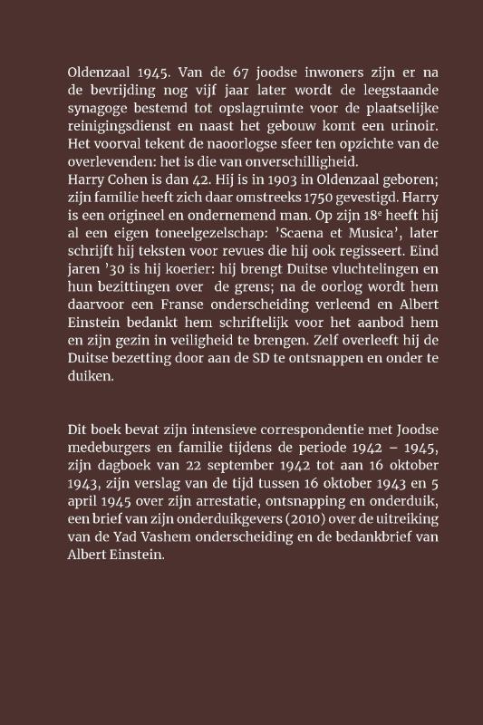 Achterkant van Ooggetuige van het begin tot het eind