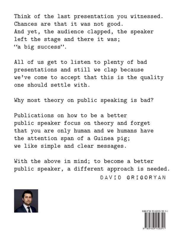 Achterkant van Public Speaking