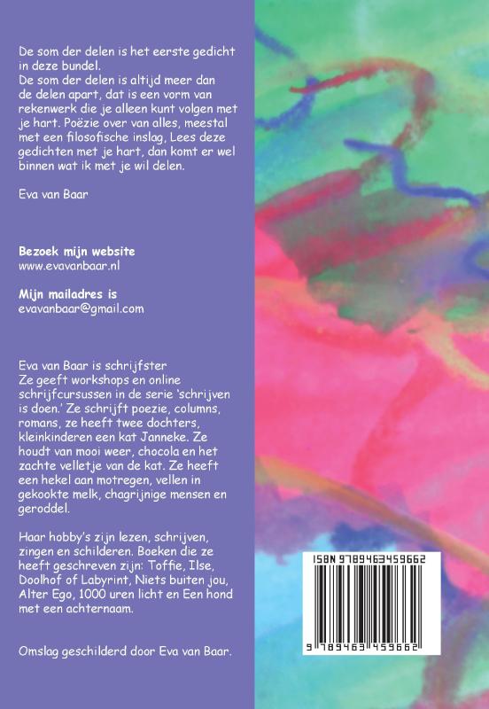 Achterkant van poeziebundel de som der delen