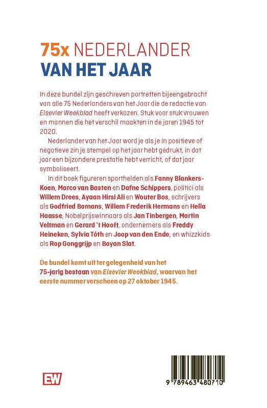 Achterkant van Nederlander van het Jaar, 75x