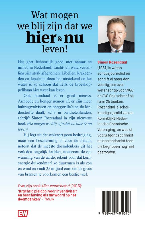 Achterkant van Wat mogen we blij zijn dat we hier en nu leven!