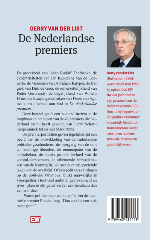 Achterkant van De Nederlandse premiers